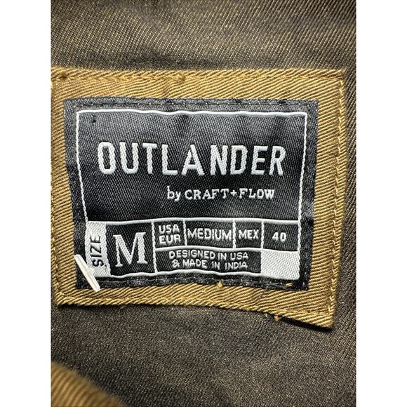 Outlander by Craft & Flow Men's Western Shirt Size M Brown Short Sleeve NWT - Picture 4 of 11